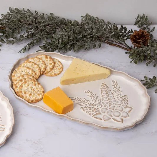 Winter Woodland Oval Serving Plate