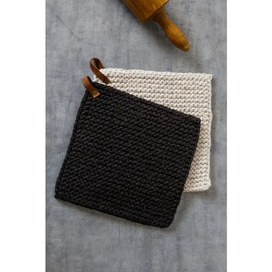 Knit Pot Holders - Set of 2